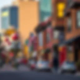 Vibrant street view of Denver's urban neighborhood