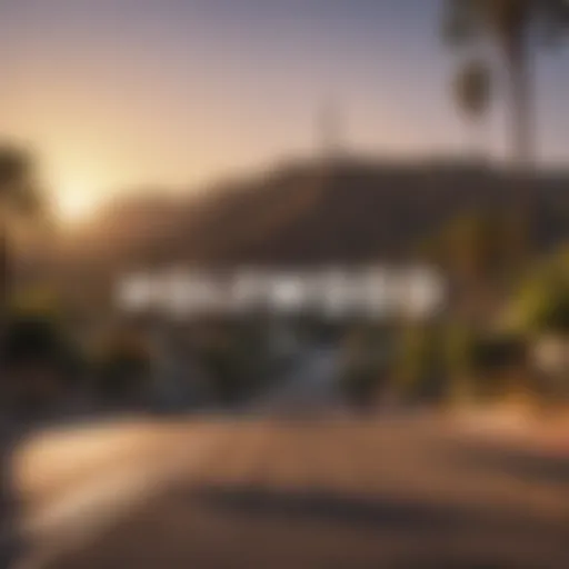 A stunning view of the Hollywood sign at sunset, highlighting the iconic landmark
