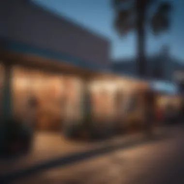 The vibrant streets of Venice Beach showcasing eclectic shops and street performers