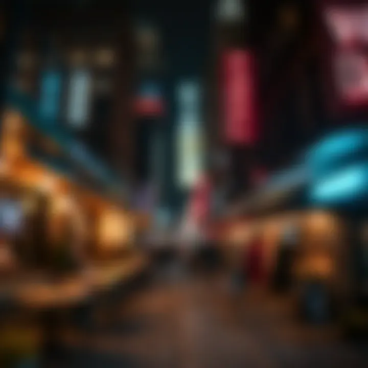 Vibrant nightlife scene in Wicker Park with bustling cafes and bars