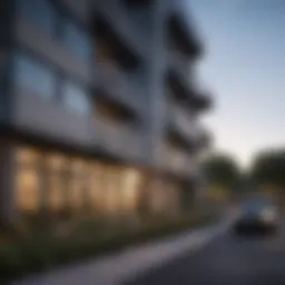 Modern apartment complex in Austin