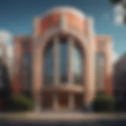 A stunning Art Deco building with geometric patterns and bold colors