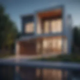 Elegant exterior view of a modern duplex home showcasing architectural finesse