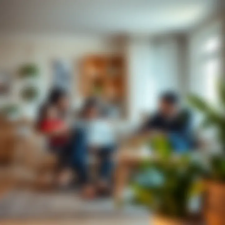 A family enjoying their rented home environment