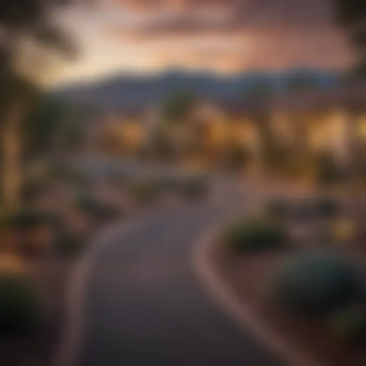 A scenic view of a Phoenix neighborhood highlighting suburban charm and local amenities.