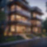 Stunning exterior view of the luxury apartment