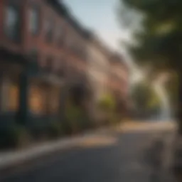 Charming street view in a Philadelphia neighborhood