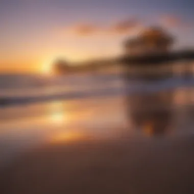Santa Monica: Where Beach Meets Vibrancy Scenic Santa Monica beach with vibrant sunset and iconic pier