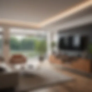 Technology Integration in Modern Design A fusion of technology and design showcasing smart home features in a modern context.