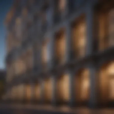 Modern Architectural Elegance Stunning facade of Renaissance Apartments showcasing modern architecture