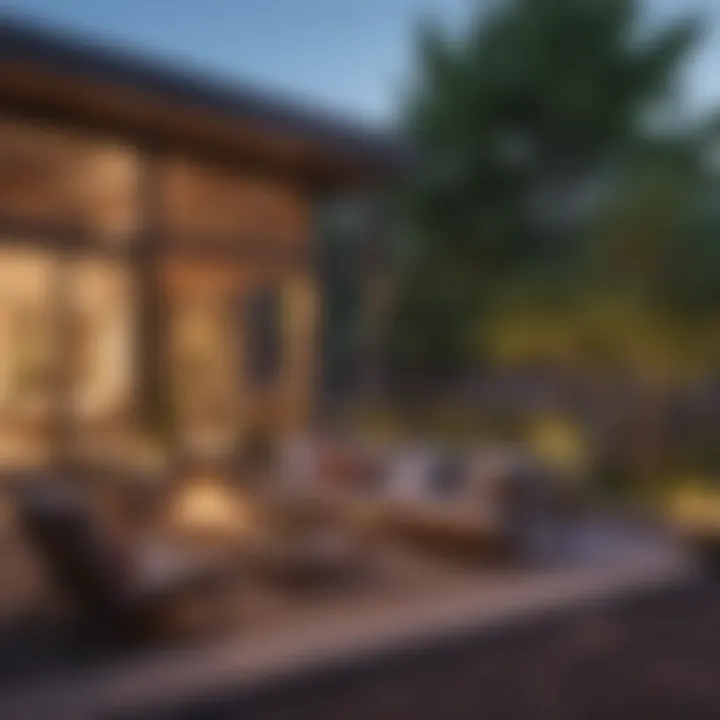 Tranquil backyard of a three-bedroom house showcasing Denver's lifestyle