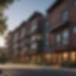 Exterior view of Trestle Apartments showcasing modern architecture
