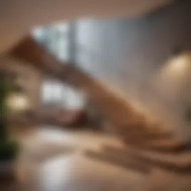 Stylish Interior of a Studio Apartment with Innovative Stair Design Stylish interior of a studio apartment showcasing stair design