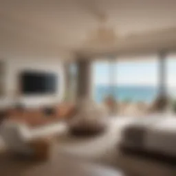 Luxurious beachfront suite with ocean view
