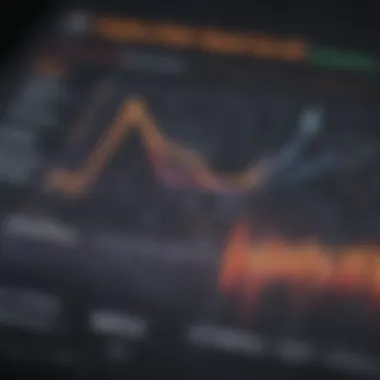 Financial graph chart showing housing investment trends