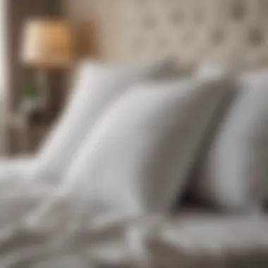 Fluffing and Plumping Down Pillow White down pillow fluffed and plumped after washing