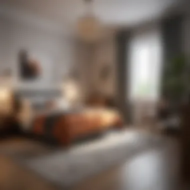Functional and stylish decor of a one-bedroom studio flat
