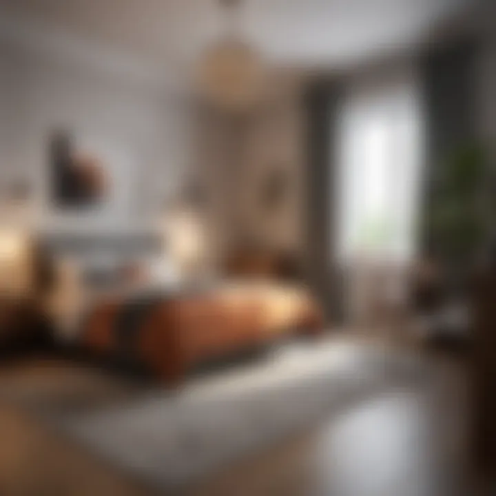 Functional and stylish decor of a one-bedroom studio flat