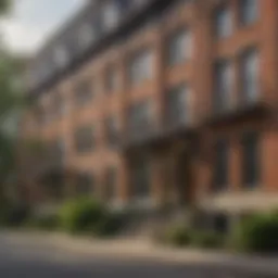 Exterior view of Georgetown Arms Apartments showcasing classic architecture