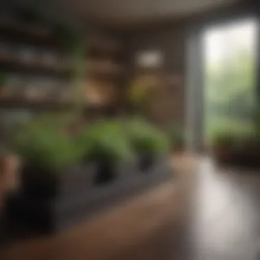 A well-maintained indoor herb setup showcasing care practices