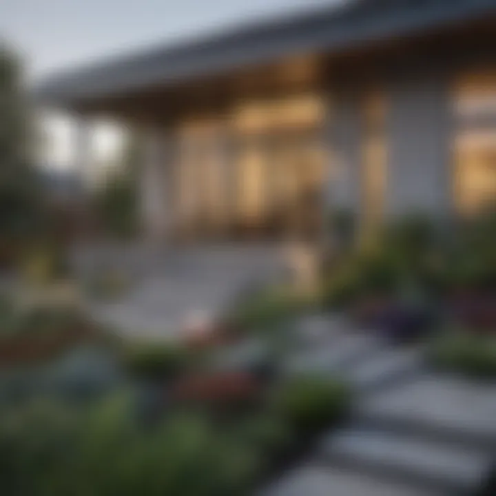 Beautifully landscaped exterior of a ready to move in house