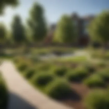 Community park in Highland Park offering green space for residents