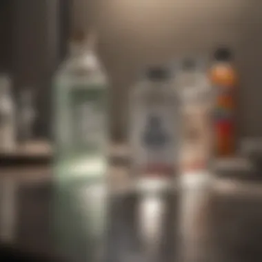 Vinegar and Baking Soda Solution Vinegar and baking soda in glass containers