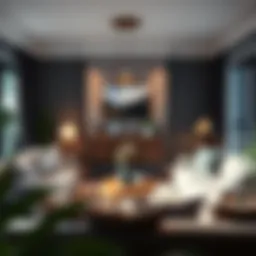 A cozy living room showcasing a rental property