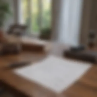 A detailed lease agreement on a wooden table