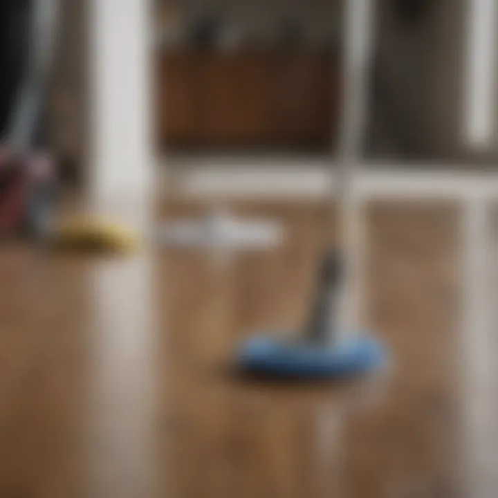 Cleaning supplies for laminate hardwood floor maintenance