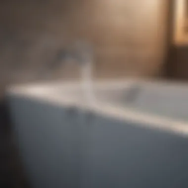 Bathtub Drain in Action A bathtub with water being drained into a drain