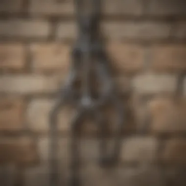 Different types of anchors and hooks suitable for stone walls.