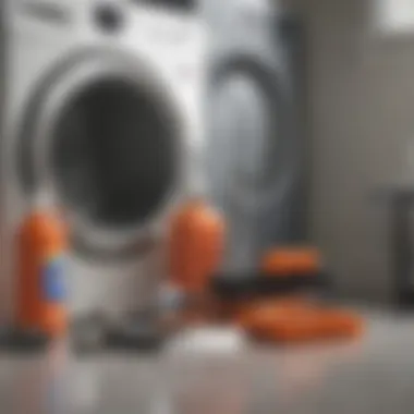 Cleaning Tools for Dryer Vent Essential cleaning tools arranged neatly, emphasizing organization and preparedness.