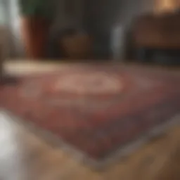 A variety of rugs displayed on a wooden floor