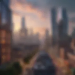 A vibrant city skyline showcasing investment potential