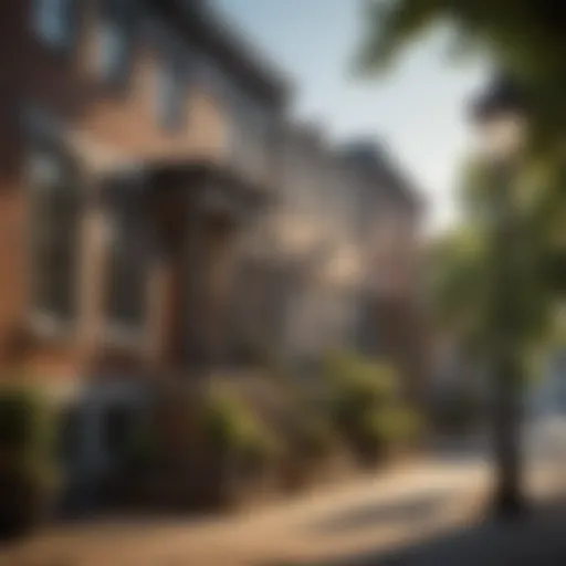 A vibrant street scene in Georgetown showcasing its historic architecture