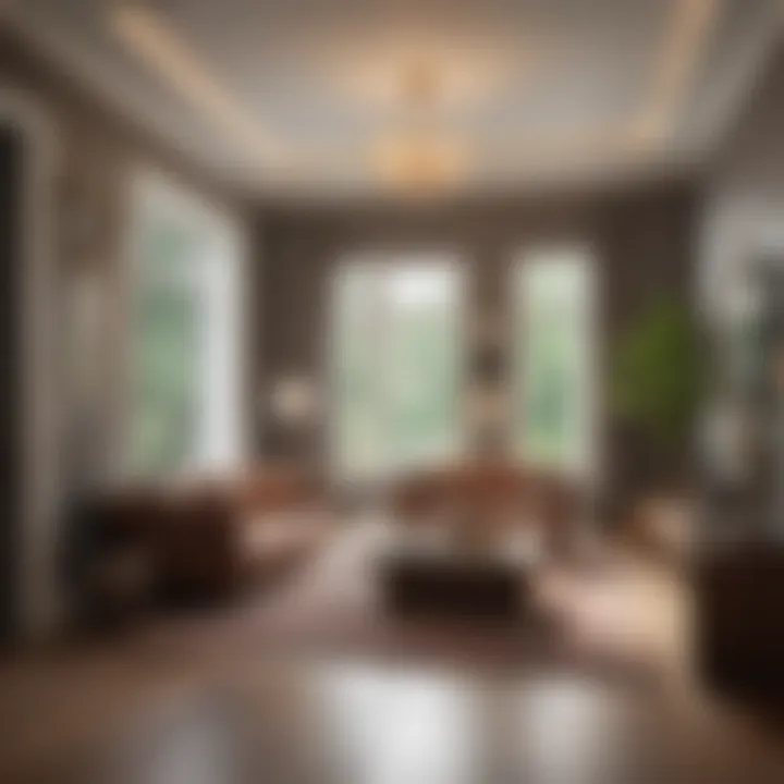 A beautifully designed room showcasing the importance of square footage in interior design.