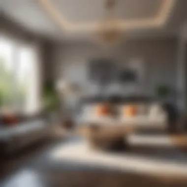 Sophisticated Interior Design of a Living Space Interior view showcasing elegant living space