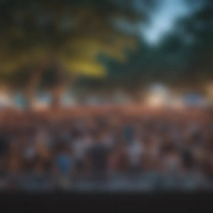 A lively music performance at an outdoor festival in Austin.