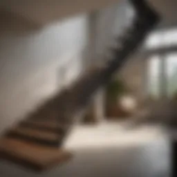 Stunning interior of a loft apartment showcasing elegant stair design