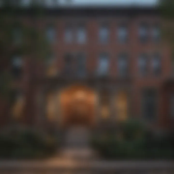 Historic townhouse facade in Logan Square