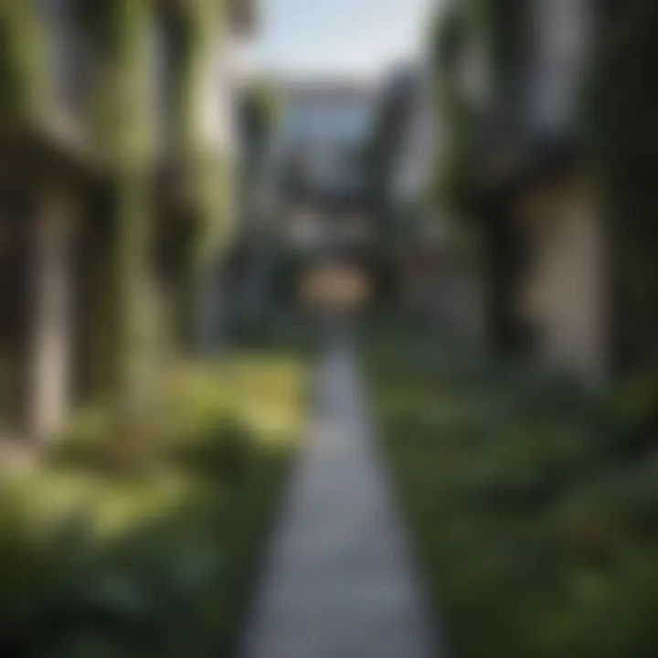 Lush Green Courtyard in Sawtelle Apartments