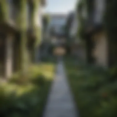 Nature's Oasis Within the City Lush Green Courtyard in Sawtelle Apartments