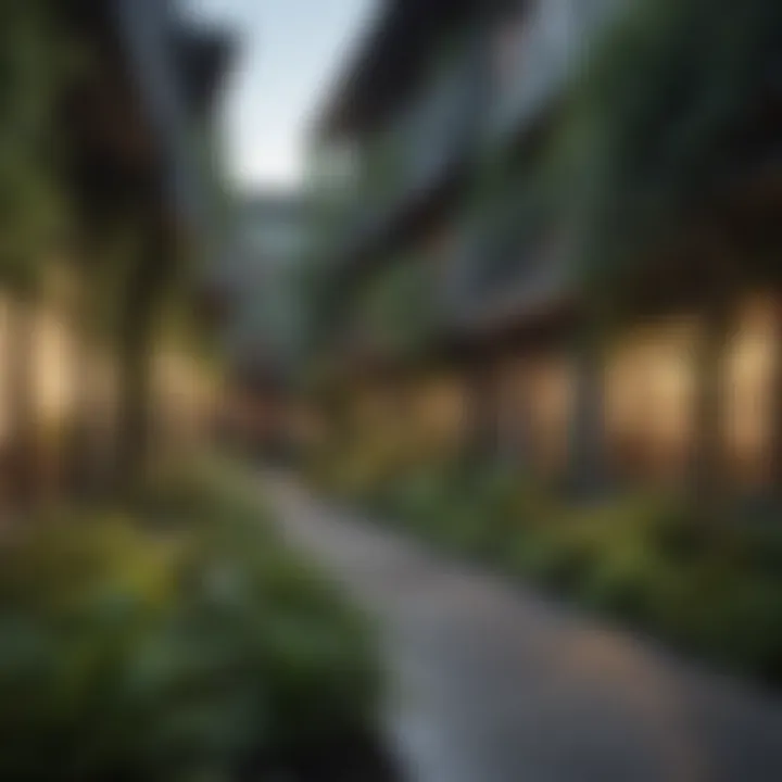 Lush Green Courtyard in St. Johns Apartment Complex