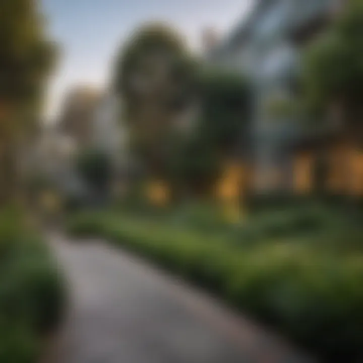 Lush greenery surrounding Duboce Triangle apartments