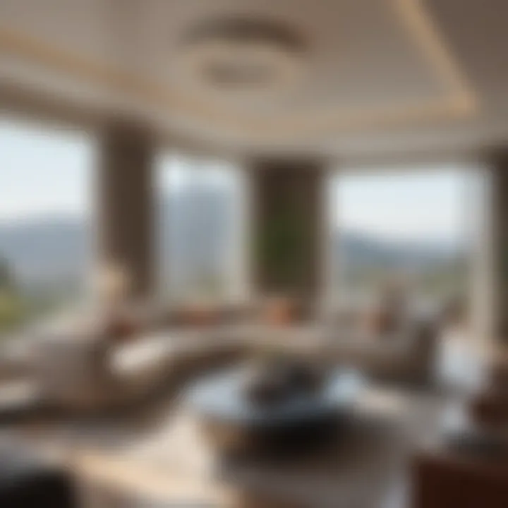 Luxurious Living Room with Panoramic View