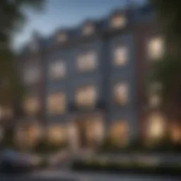 Luxurious Townhouse Facade in Washington DC