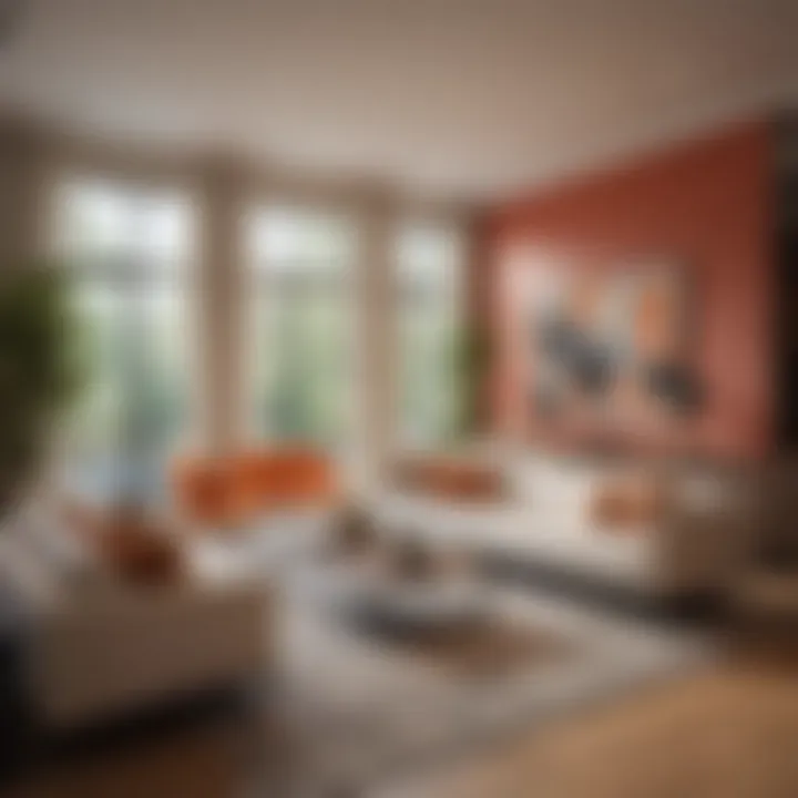 Interior design showcasing the living space at Madison Hancock Park Apartments