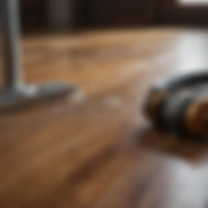 Maintenance tools for hardwood floors and mineral spirits