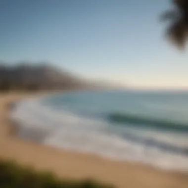 Serene Beauty of Malibu Beach Scenic view of the beach in the coastal suburb of Malibu